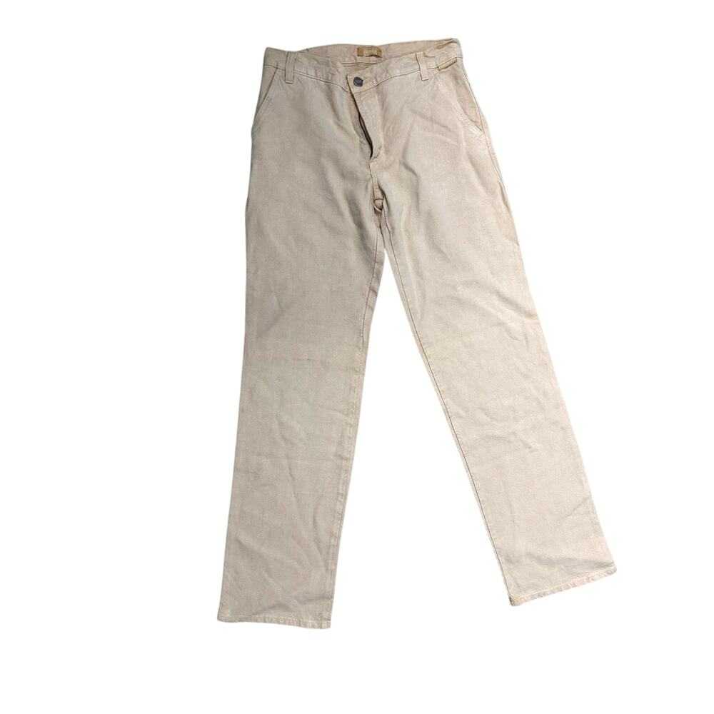 Vintage Gianfranco Ferre Jeans Beige Linen Blend Pants Size 40